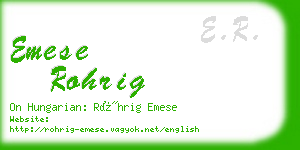 emese rohrig business card